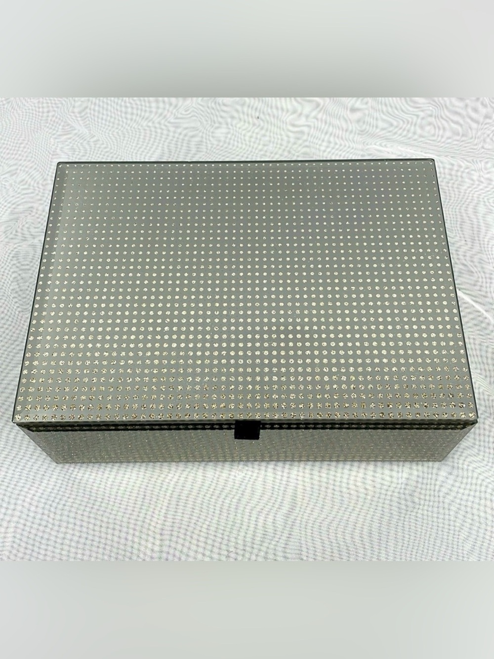 TAHARI mirrored dotted sparkly jewelry box